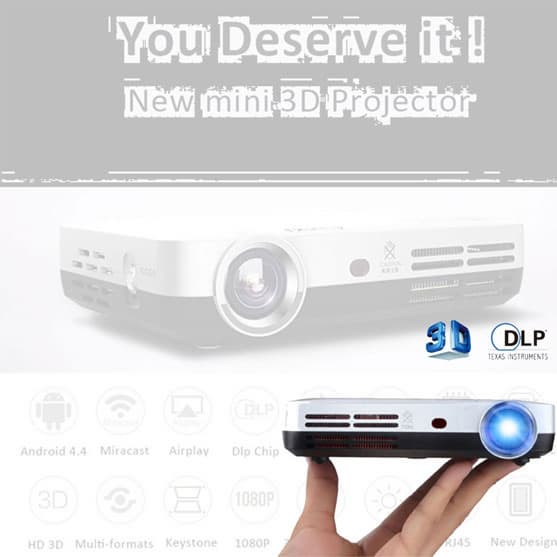 OEM High Brightness Portable 3D Led mobile Home DLP Projecto